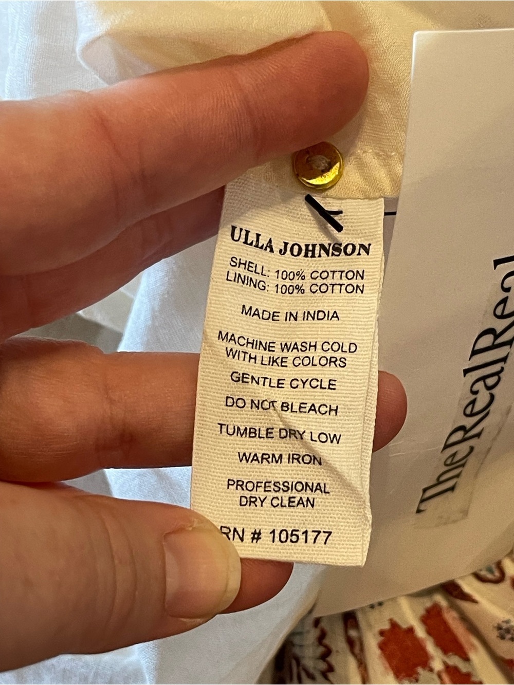 ULLA JOHNSON Marigold Cream Long Sleeve cotton puff ballon sleeve mini dress - Picture 8 of 14